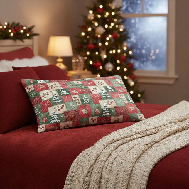 Housse D'oreillers Motif de Noël en patchwork de campagne (Créateur téléchargé)