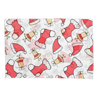 Housse D'oreillers Motif de Noël sans couture, design festif.