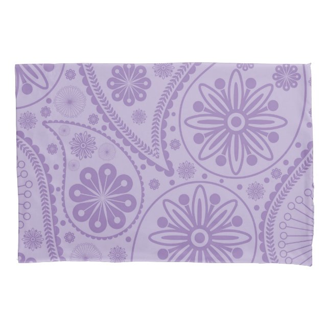 Housse D'oreillers Motif de paisley violet (devant)