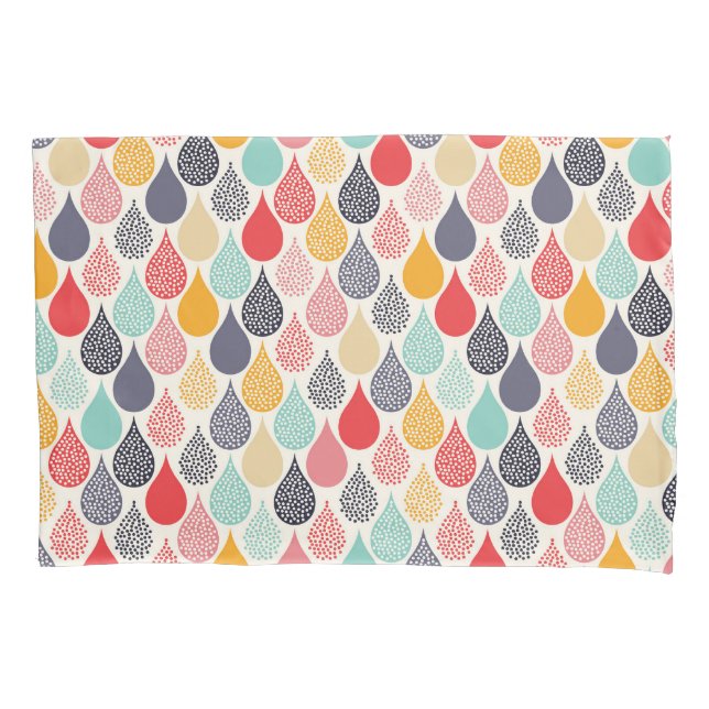 Housse D'oreillers Motif de point d'art pop Raindrop (devant-gauche)