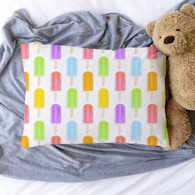 Housse D'oreillers Motif de Popsicles arc-en-ciel d'été (Popsicle Pattern Pillowcase)