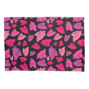 Housse D'oreillers Motif de porc rose