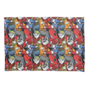 Housse D'oreillers Motif de scooter de chats et de chiens
