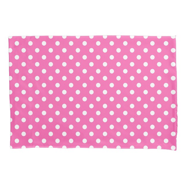 Housse D'oreillers Motif de sensibilisation au cancer du sein à pois  (devant)