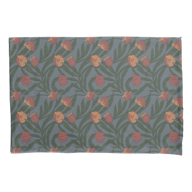 Housse D'oreillers Motif de style William Morris d'automne (devant)