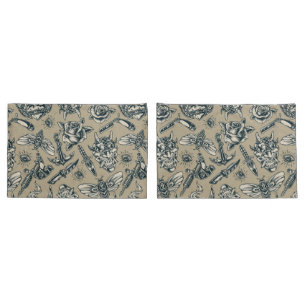 Housse D'oreillers Motif de Tattoo