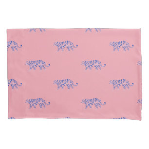 Housse D'oreillers Motif de tigre rose et marine pour enfants, Ados,