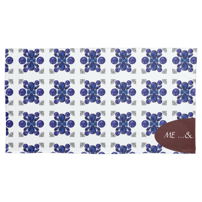 Housse D'oreillers Motif de tortue bleue (devant-gauche)
