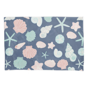 Housse D'oreillers motif des coquillages