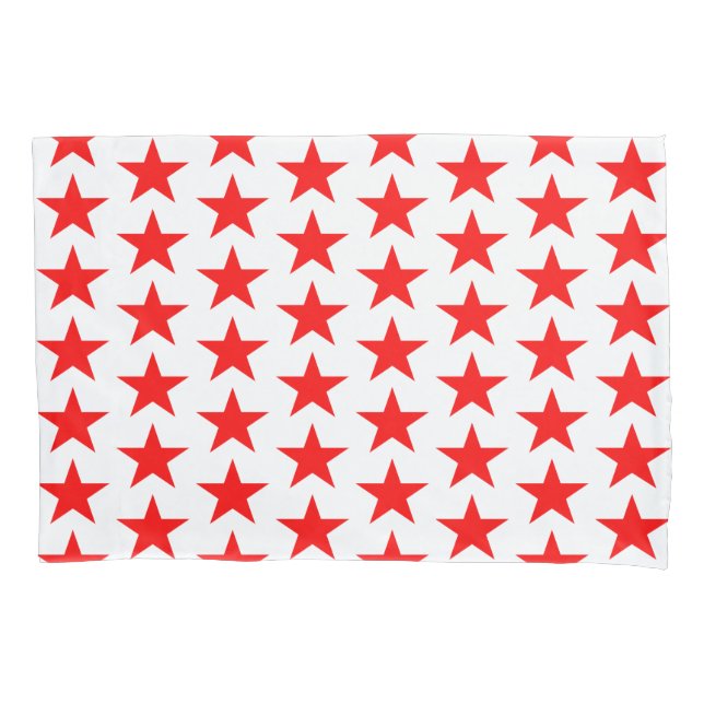 Housse D'oreillers Motif des étoiles rouges (devant)