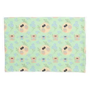 Housse D'oreillers motif des hiboux