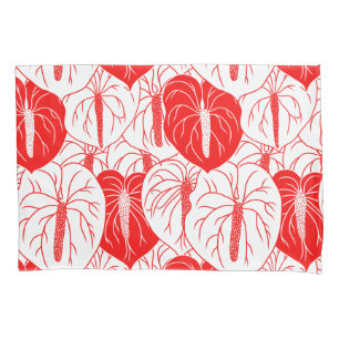 Housse D'oreillers Motif d'impression moderne Hawaiian Anthurium