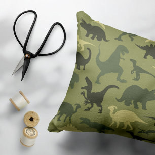 Housse D'oreillers Motif Dinosaure, Silhouette Dinosaure, Dino Vert