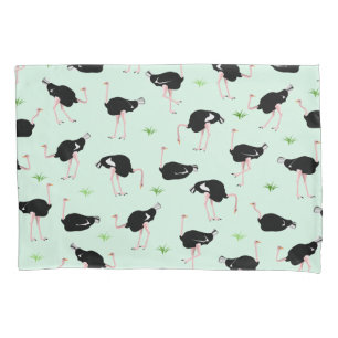 Housse D'oreillers Motif d'Ostrich