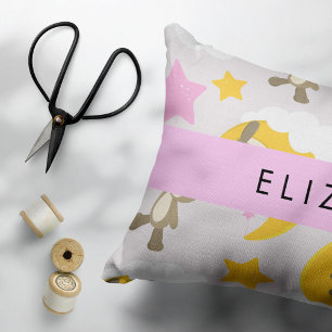 Housse D'oreillers Motif D'Ours, Nounours, Étoiles, Votre Nom