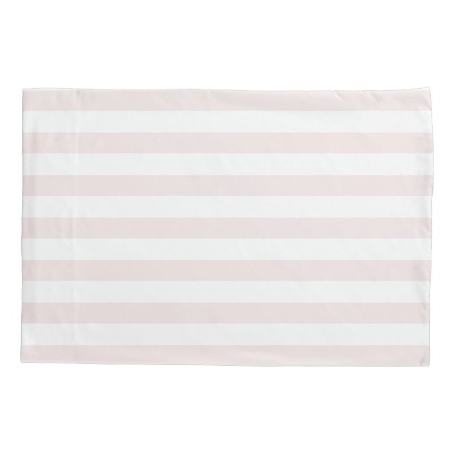 Housse D'oreillers Motif élégant Pastel rose et blanc (Dos)