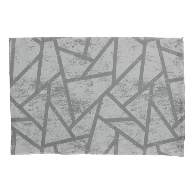 Housse D'oreillers Motif en mosaïque gris (devant)