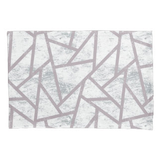 Housse D'oreillers Motif en mosaïque gris pâle