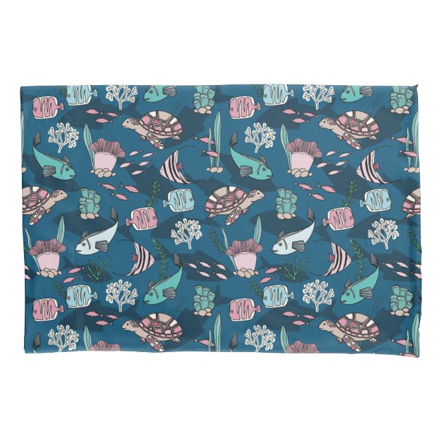 Housse D'oreillers Motif enfant Ocean Friends (devant)