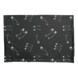 Housse D'oreillers Motif Épingles de Sécurité Punk Goth Emo Grunge No