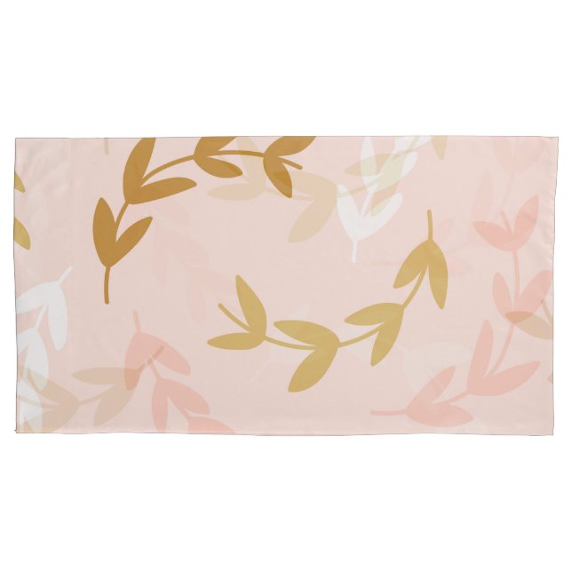 HOUSSE D'OREILLERS MOTIF FEUILLE 4 (devant)