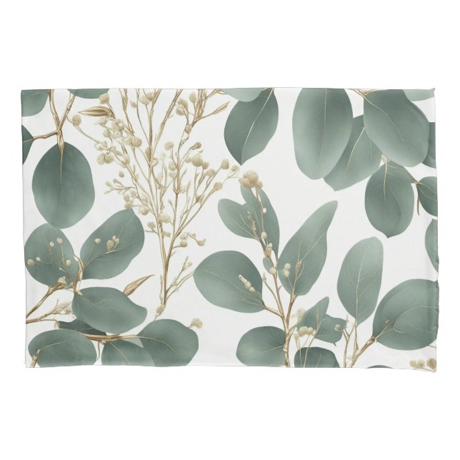 Housse D'oreillers Motif Feuille de l'Eucalyptus (devant)