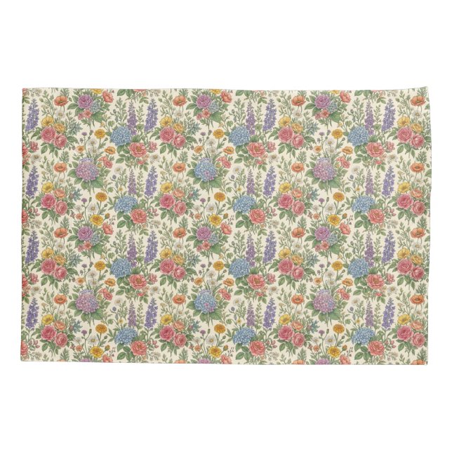 Housse D'oreillers Motif floral (Dos)