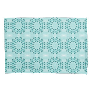 Housse D'oreillers Motif floral, bleu Turquoise