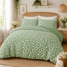 Motif floral de marguerite boho vert