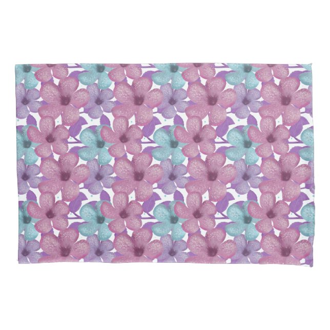 Housse D'oreillers Motif Floral Pastel (devant)