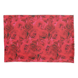 Housse D'oreillers Motif floral répétitif | Motif de roses rouges