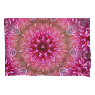 Housse D'oreillers Motif géométrique à fleurs rose Mandala-67545