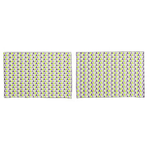 Housse D'oreillers Motif géométrique violet vert chaux coloré
