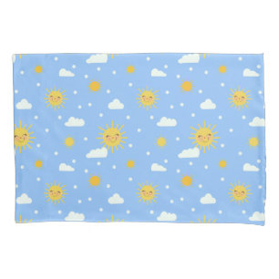 Housse D'oreillers Motif Jaune Sun Blue Sky