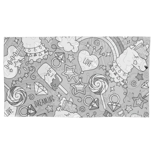 Housse D'oreillers motif lama 4 (devant)