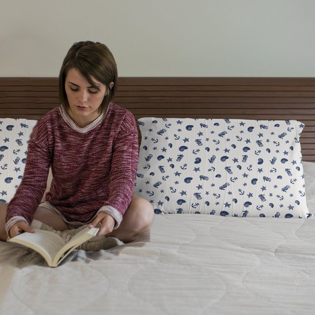 Housse D'oreillers Motif marin avec hippocampes (Créateur téléchargé)