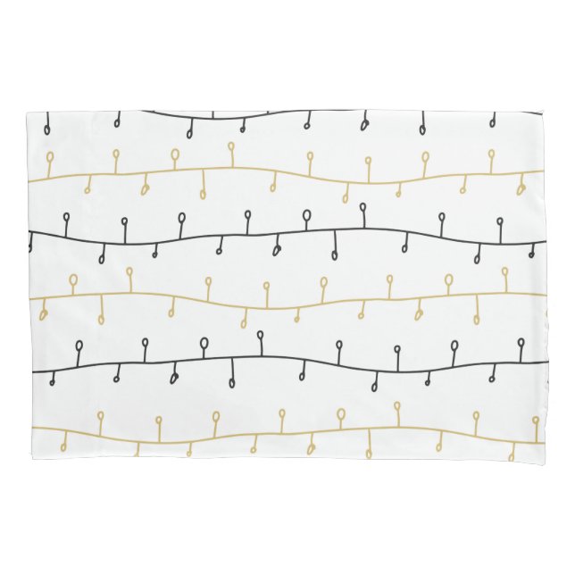 Housse D'oreillers Motif moderne Black Gold (devant)