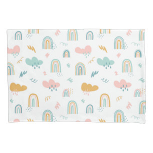 Housse D'oreillers Motif nuage Rainbow et pluie amusant