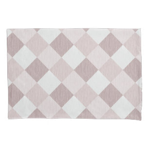 Housse D'oreillers Motif Oblique de géométrique beige et gris