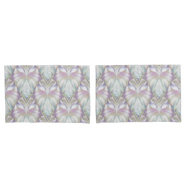 Housse D'oreillers Motif Oracle Owl Pastel Purple (devant-Set)