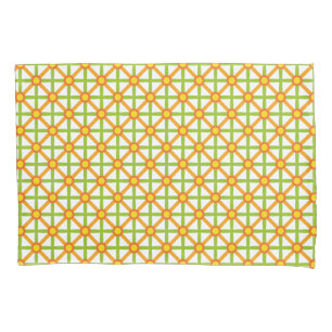 Housse D'oreillers Motif orange et jaune inspiré par Retro
