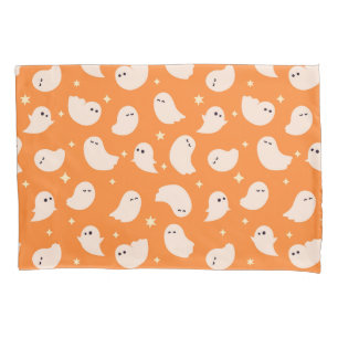 Housse D'oreillers Motif Orange Ghost Doodle