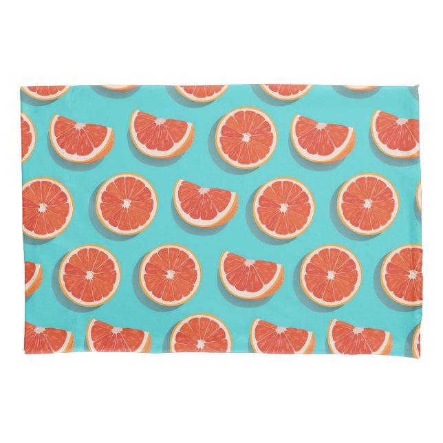 Housse D'oreillers Motif orange juteux doux (devant-gauche)