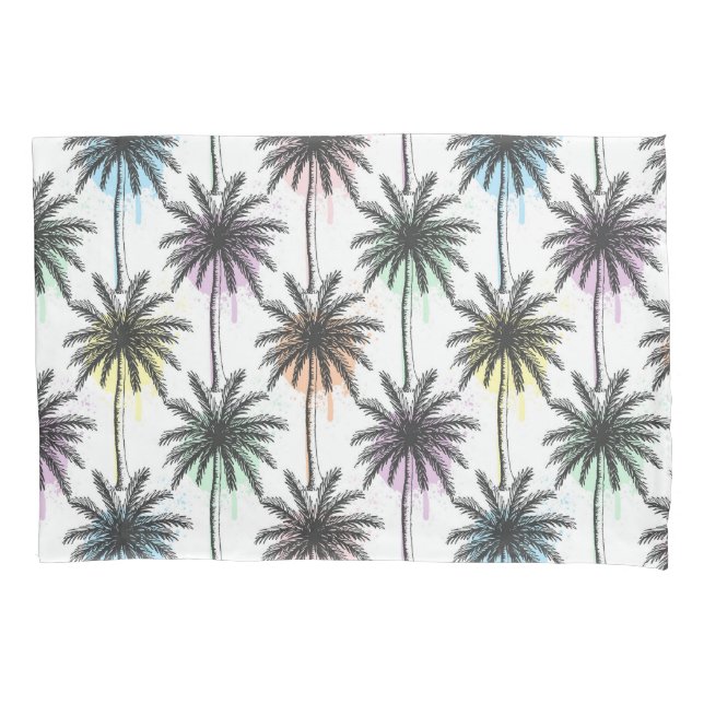 Housse D'oreillers Motif Paint Drop Palm Tree (devant-gauche)