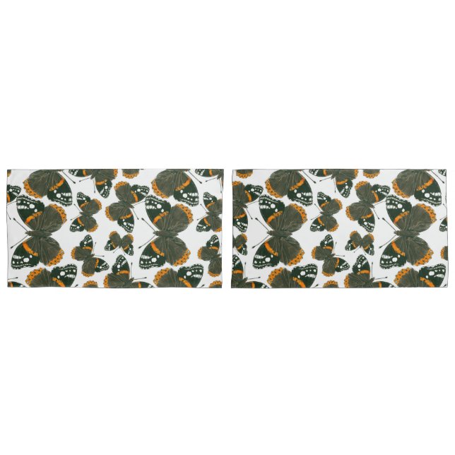 Housse D'oreillers Motif papillon de l'amiral rouge (devant-Set)