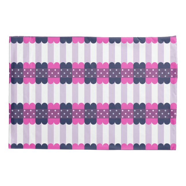 Housse D'oreillers Motif pourpre et rose mignon Girly (Dos)