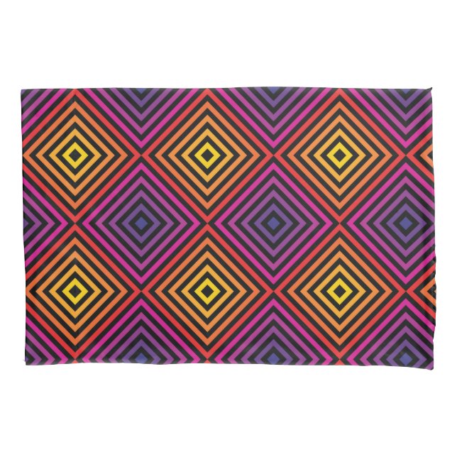 Housse D'oreillers Motif psychédélique Rainbow Chevron (devant-gauche)