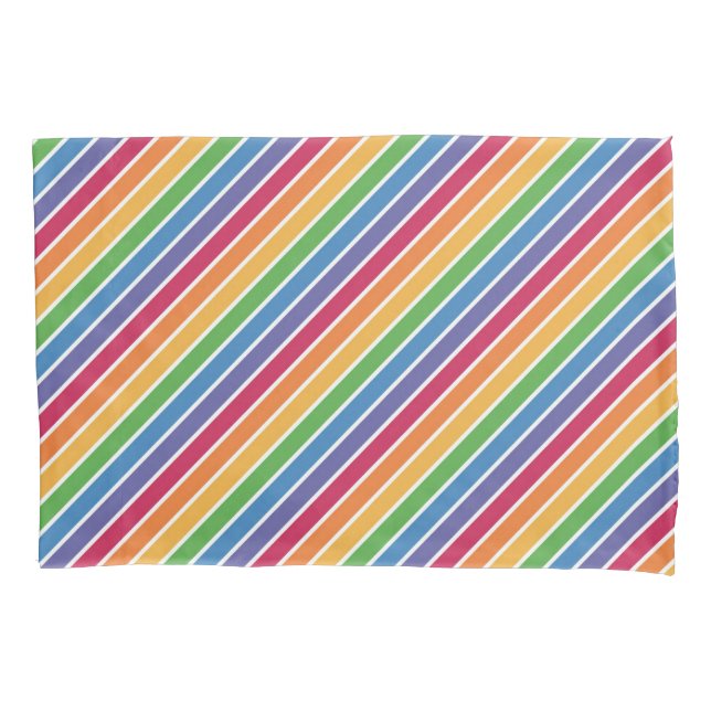 Housse D'oreillers Motif Rainbow Stripes (devant-gauche)
