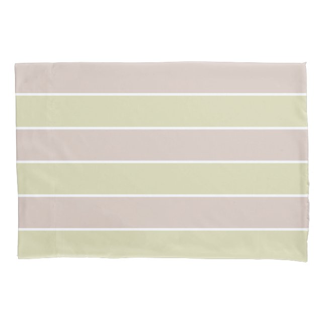 Housse D'oreillers Motif rayures vert rose pastel moderne (devant-gauche)