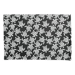 Housse D'oreillers Motif Répétitif Noir Et Blanc Motif Tortue De Me